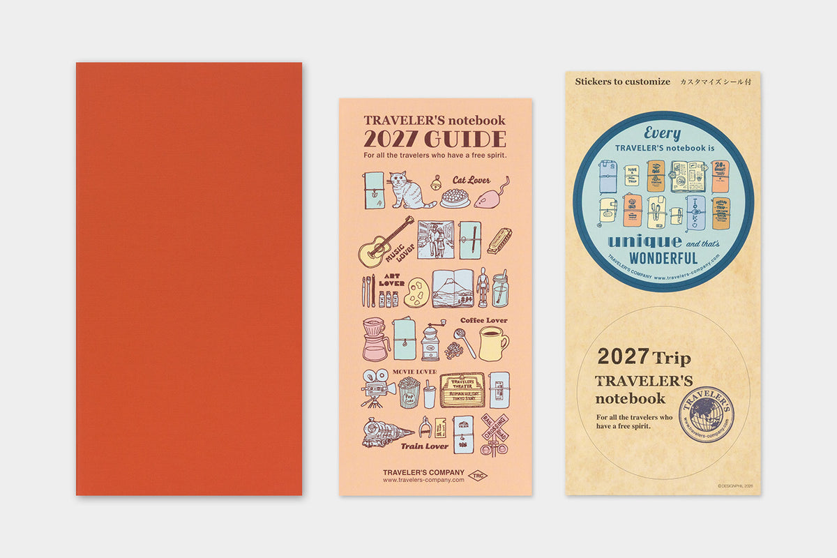 Travelers Notebook - 2027 Kalender, Monthly regular size