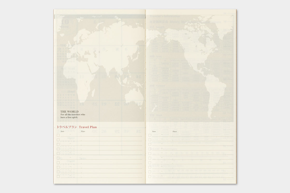 Travelers Notebook - 2027 Kalender, Monthly regular size
