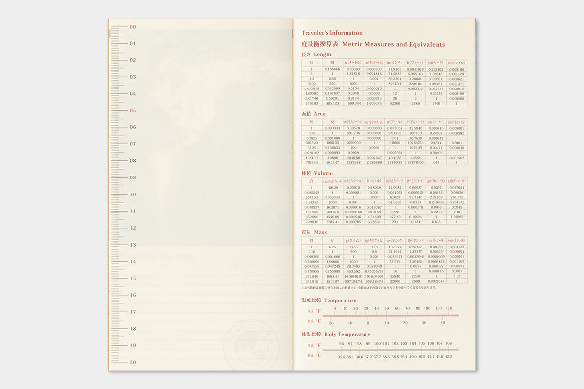 Travelers Notebook - 2027 Kalender, Monthly regular size