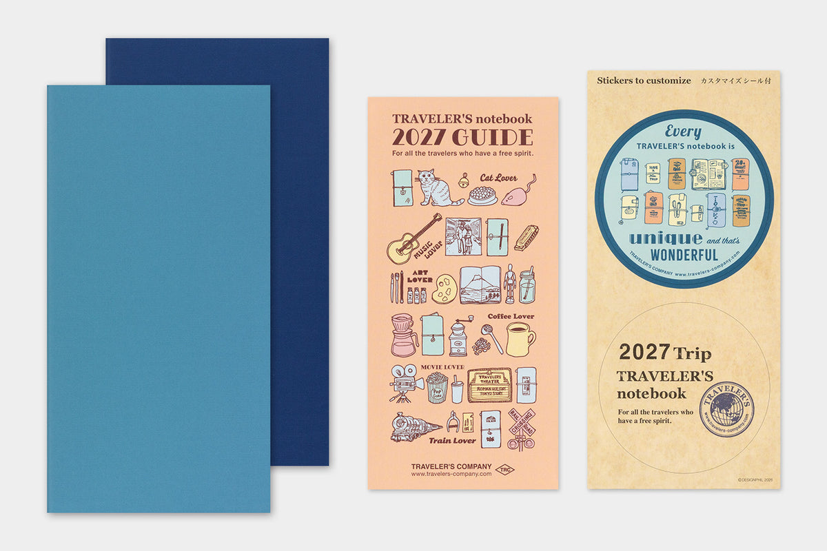 Travelers Notebook - 2027 Kalender, Weekly + Memo regular size