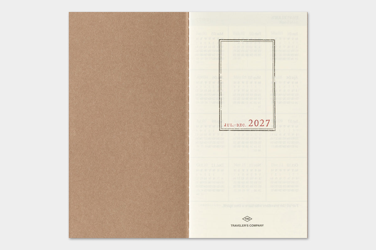 Travelers Notebook - 2027 Kalender, Weekly Vertical regular size