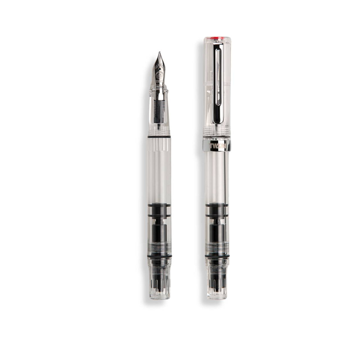 TWSBI ECO T Kolbenfüllhalter Transparent – Dreieckiger Griff, Medium-Feder, Für Tinte & Täglichen Gebrauch