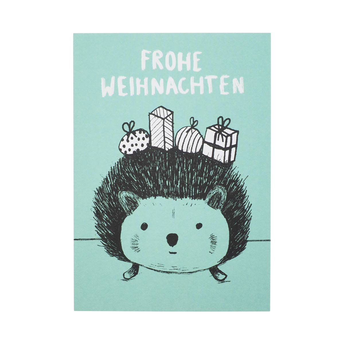 Postcard Hedgehog Christmas