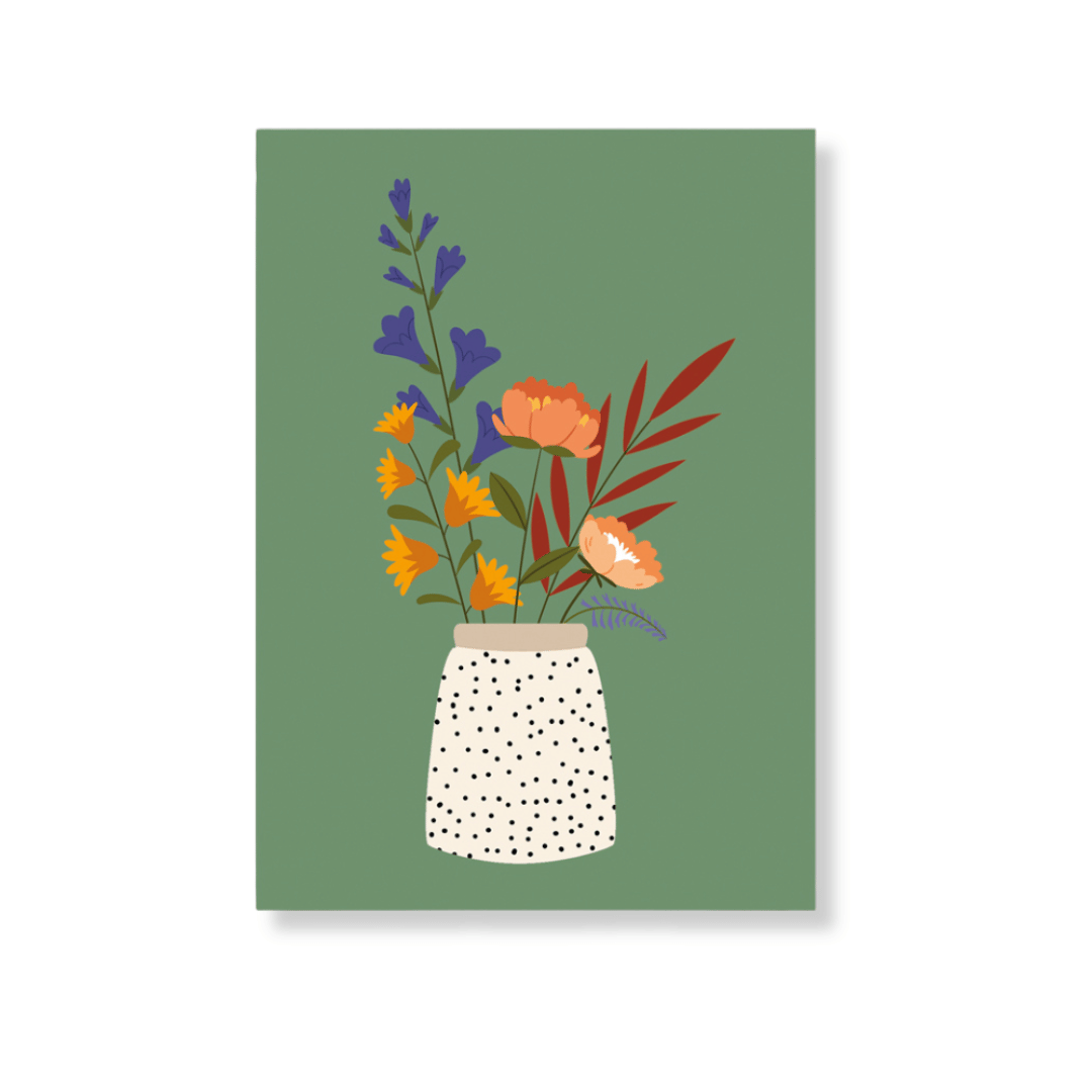 Postkarte Blumestrauß