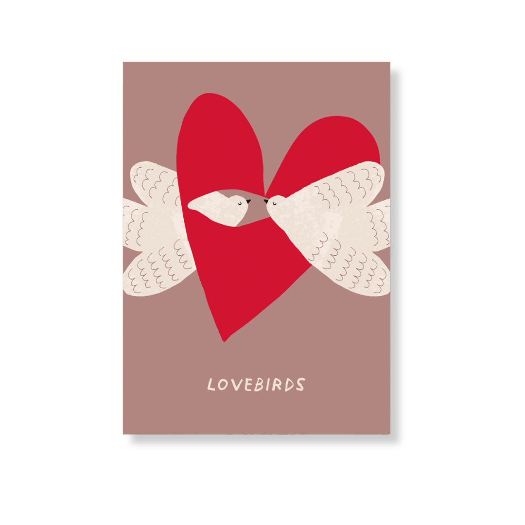 Postkarte Love Birds