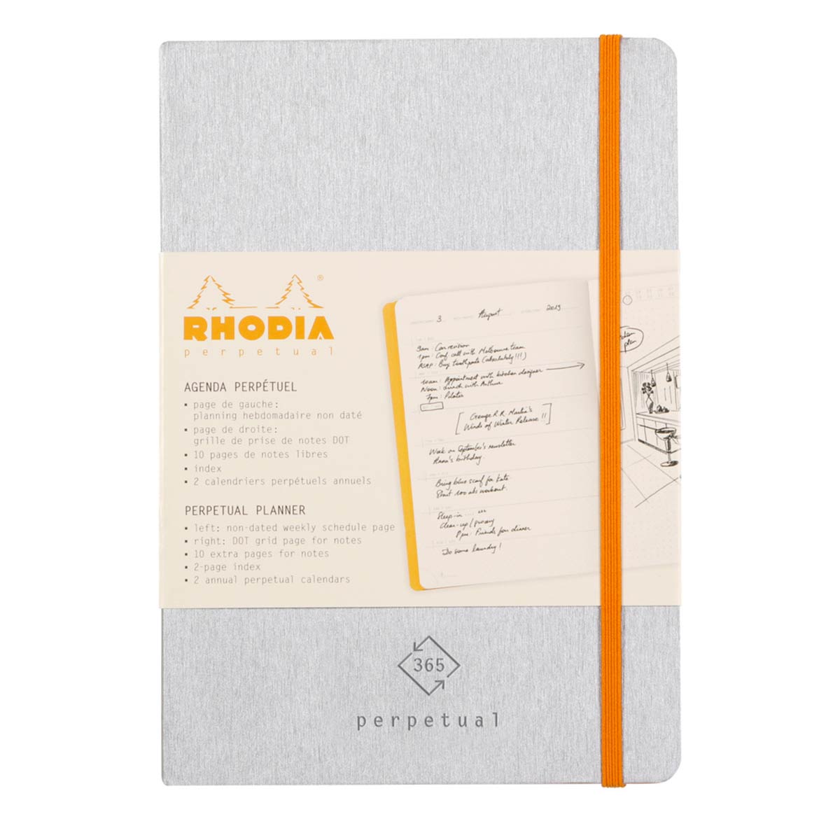 Rhodia - Perpetual Kalender A5, silber