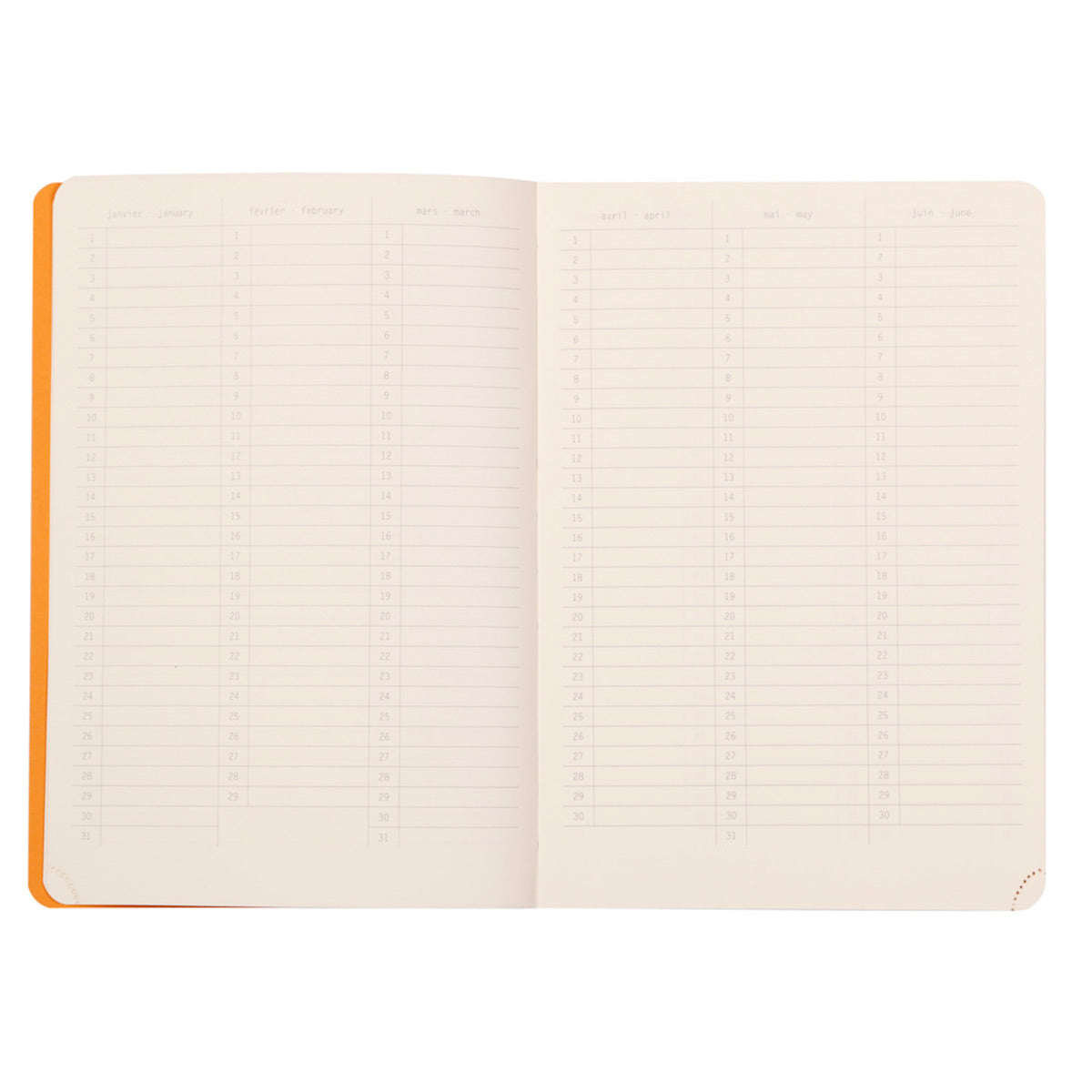 Rhodia - Perpetual Kalender A5, silber