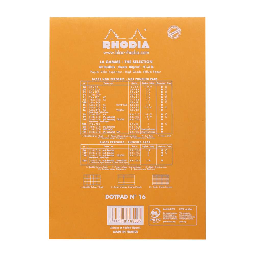Rhodia - Dotpad A5 No. 16, orange