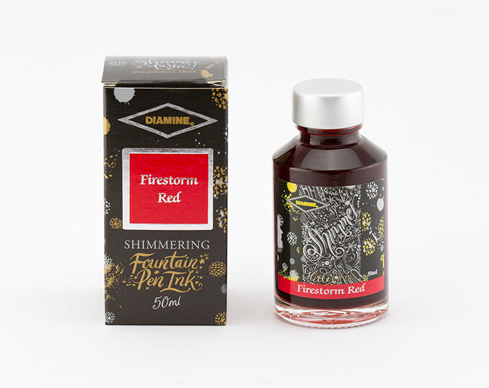Diamine Shimmering Ink - Firestorm Red, 50ml