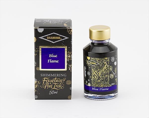 Diamine Shimmering Ink - Blue Flame, 50ml