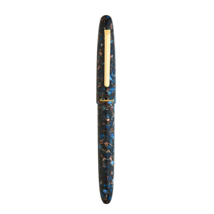 Estie Noveau Blue fountain pen, gold trim