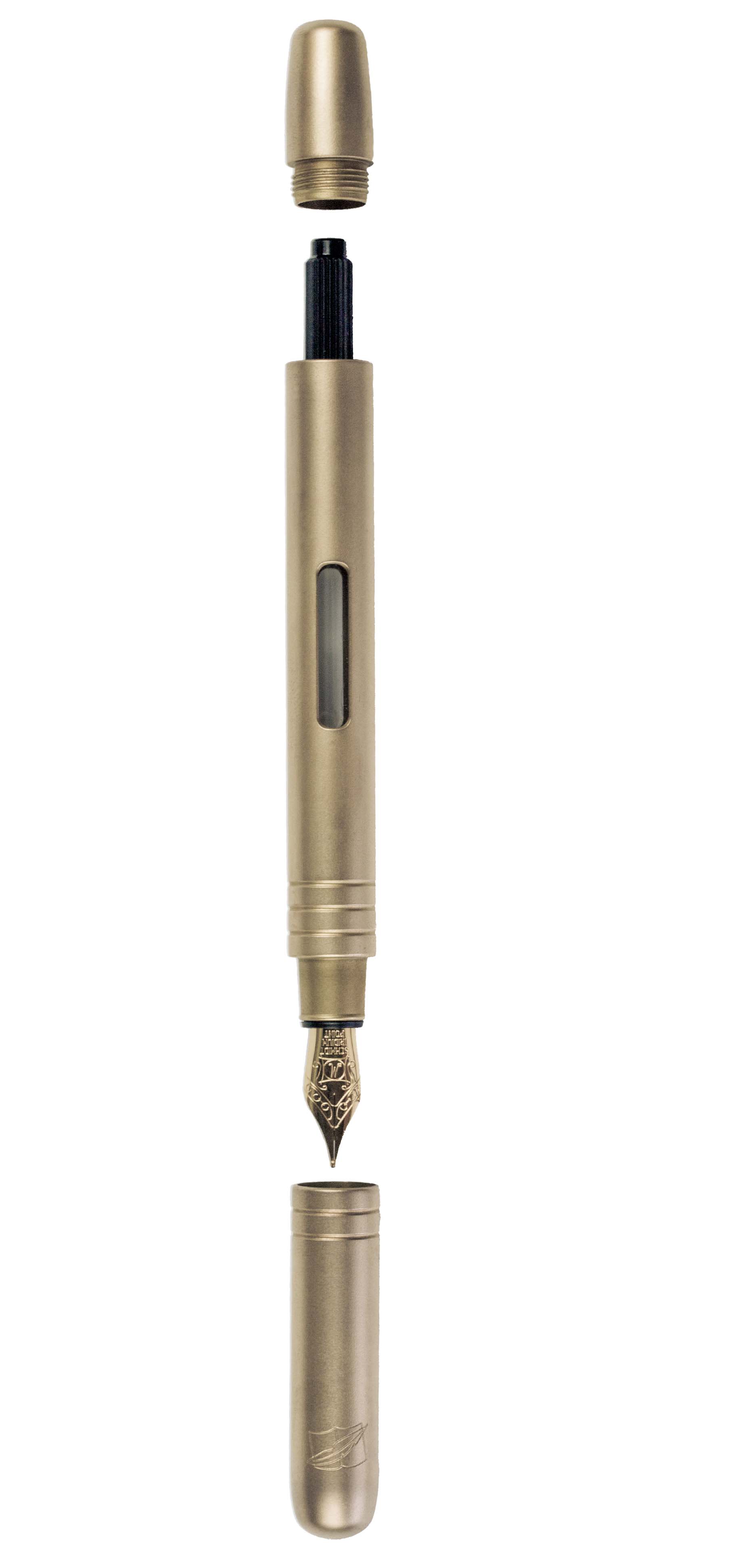 Calamus fountain pen brass nature