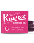Kaweco ink cartridges, 6 pieces Ruby Red