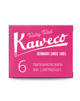 Kaweco ink cartridges, 6 pieces Ruby Red