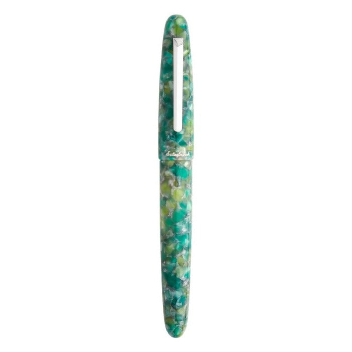 Estie Sea Glass fountain pen, silver trim