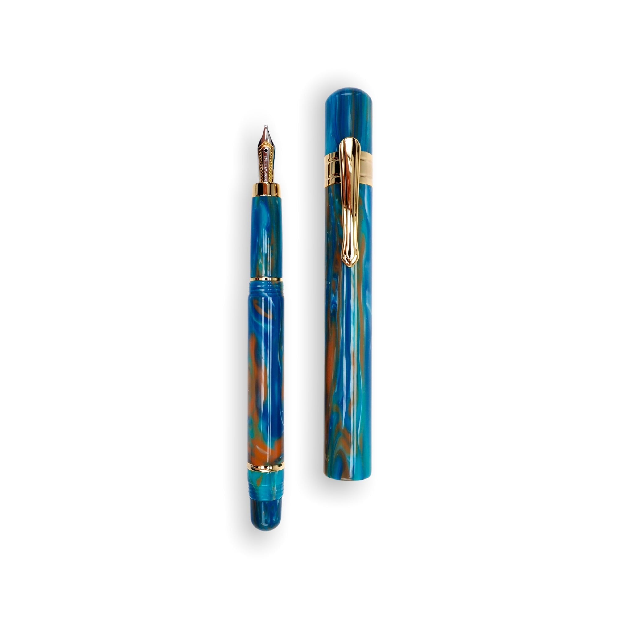 Taccia Covenant fountain pen, Blue Apatite