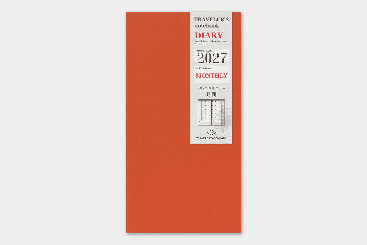 Travelers Notebook - 2027 Kalender, Monthly regular size