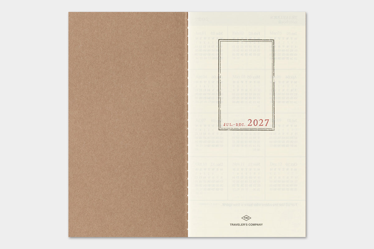 Travelers Notebook - 2027 Kalender, Weekly + Memo regular size