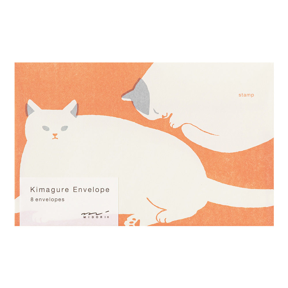 Midori - Briefumschläge Katze, 8 Stück