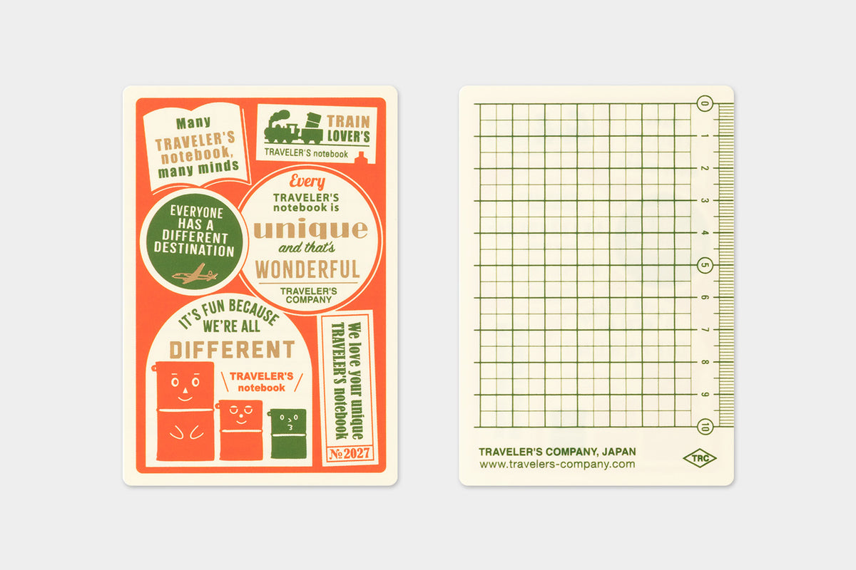 Travelers Notebook - Underlay plastic Sheet 2027, passport size