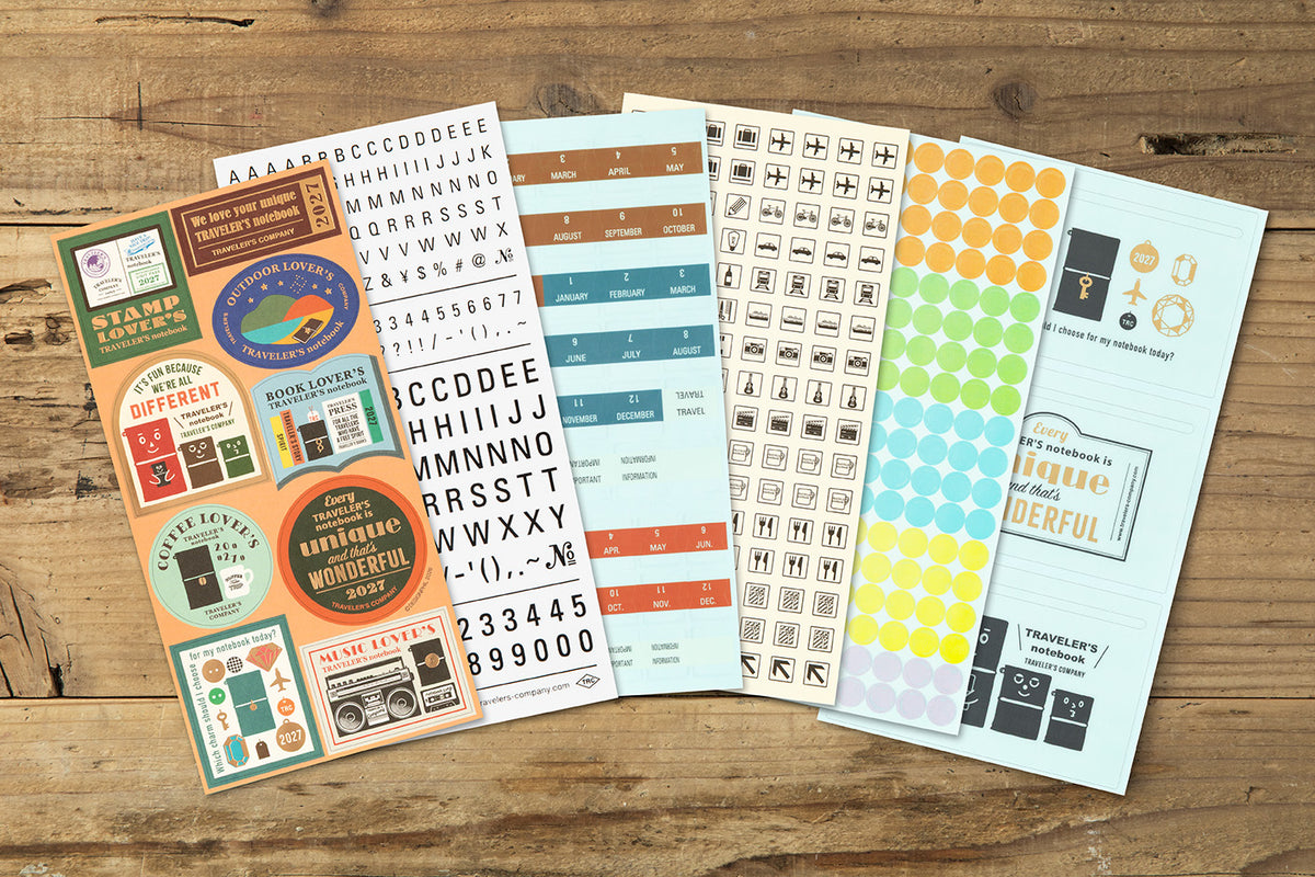 Traveler's Notebook - Kalender 2027 - Sticker Set