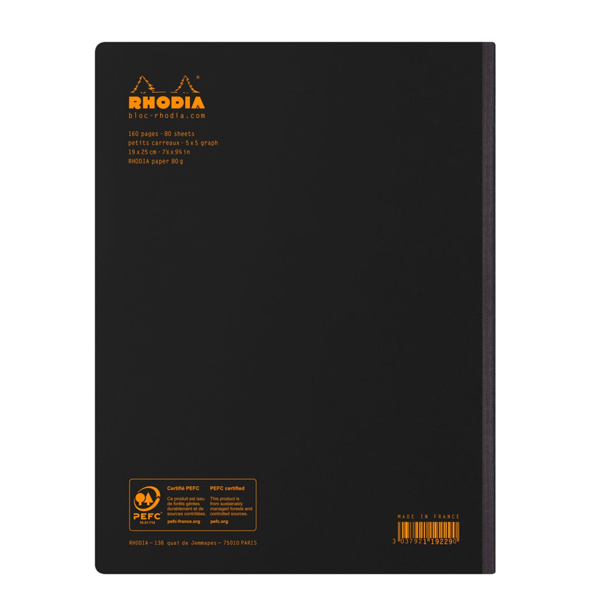 Rhodia - Composition Book B5 kariert, schwarz