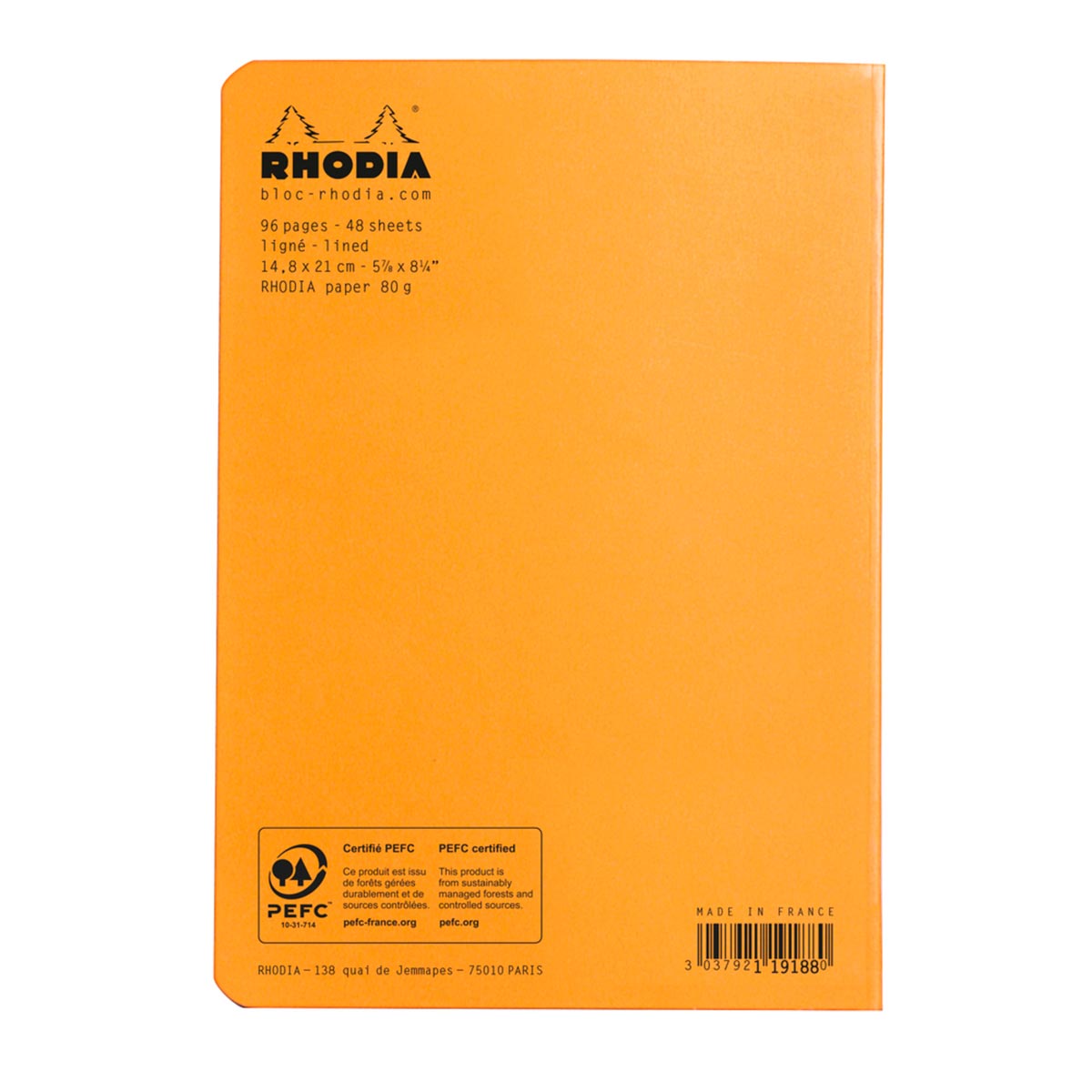 Rhodia - Notizheft A5 liniert, orange