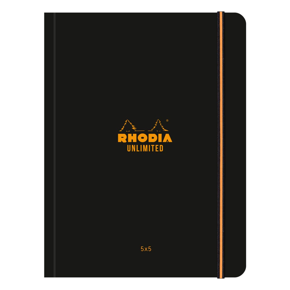 Rhodia - Unlimited A5+ kariert mit Kopfleiste, schwarz