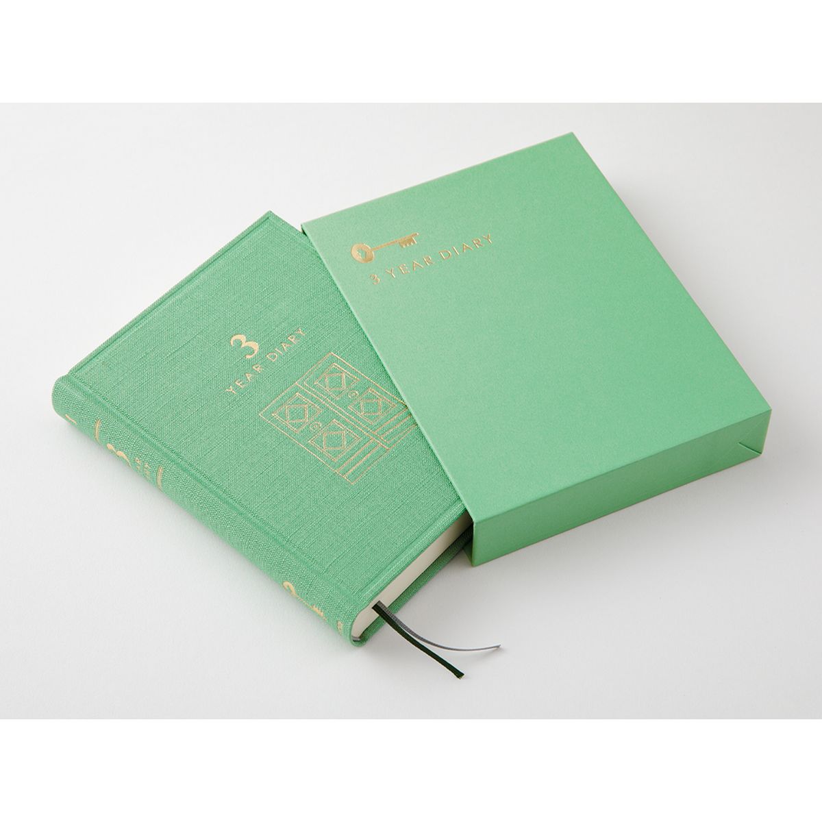 Midori Ltd Daily Diary Mini 3 Jahre, grün