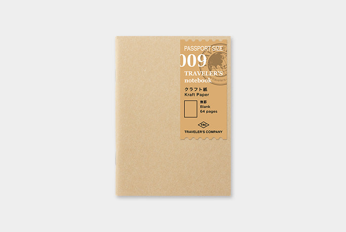 Traveler&#39;s Notebook Company - Passport Size Einlagen Kraftpapier (009)