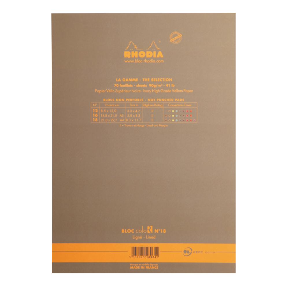 Rhodia ColoR - Notizblock A4, taupe