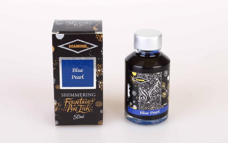 Diamine Shimmering Ink - Blue Pearl, 50 ml
