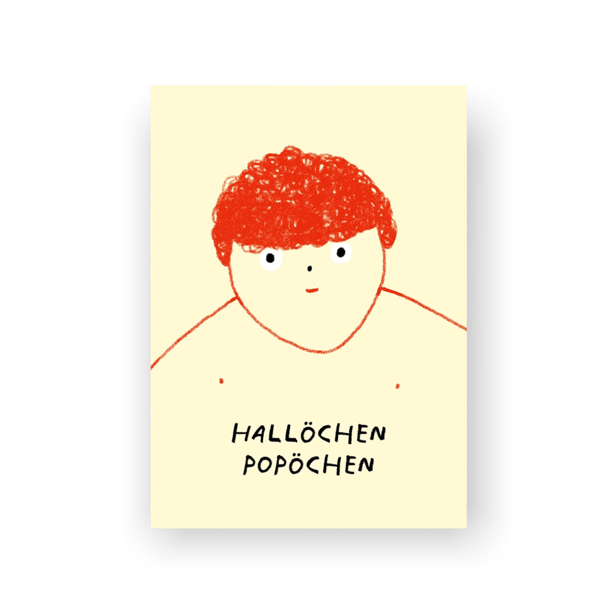 Postkarte Hallöchen Popöchen