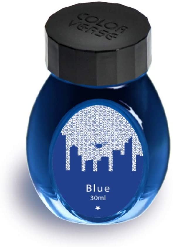 Colorverse Blue in einem 30ml Tintenglas.