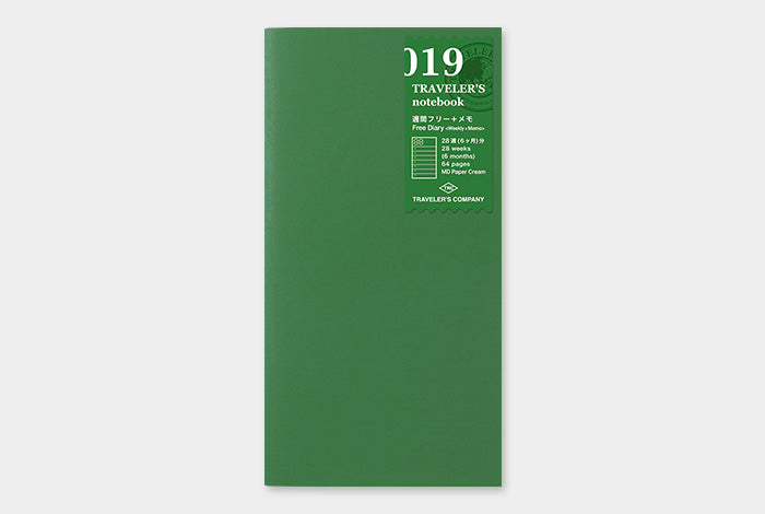 Traveler&#39;s Notebook Company - Wochenübersicht und Memo (019)